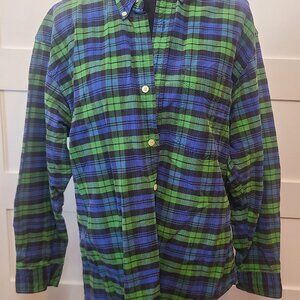 GAP Plaid Flannel Shirt – Green/Blue/Black – Size M